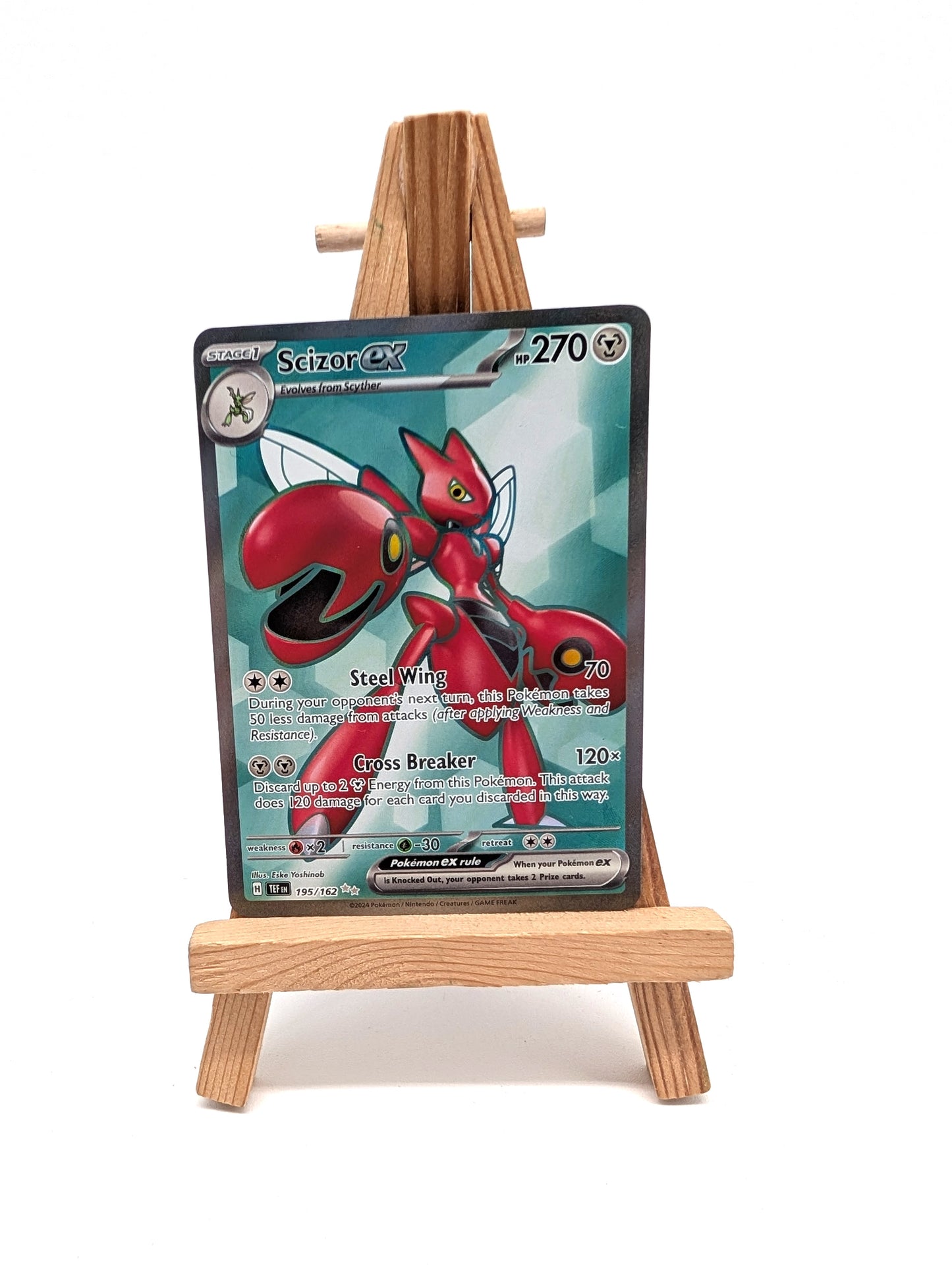Pokemon Scizor EX 195/162 Temporal Forces Full Art Ultra Rare Card