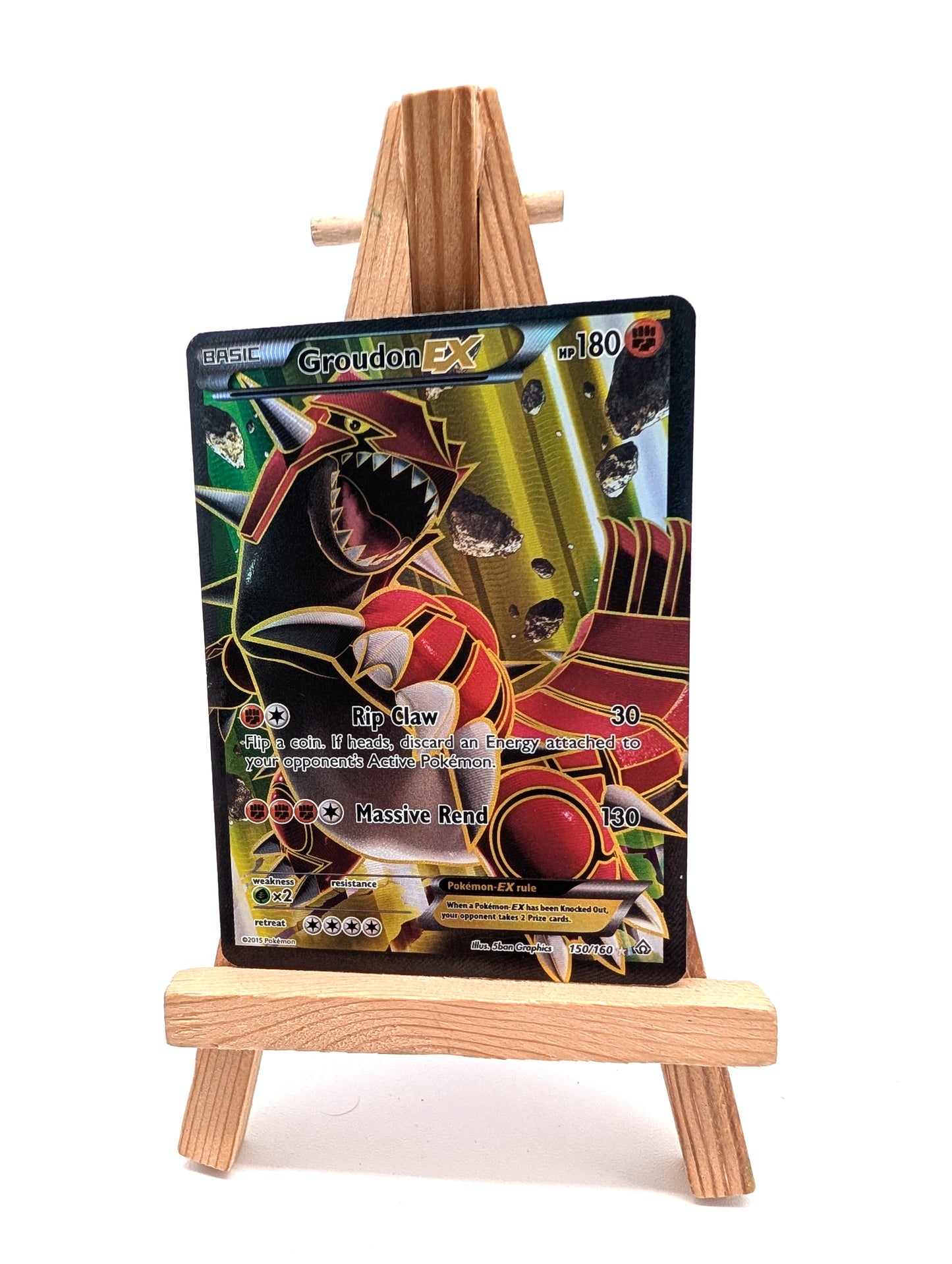 Pokemon Groudon EX 150/160 XY Primal Clash Full Art Holo Pokemon Card LP