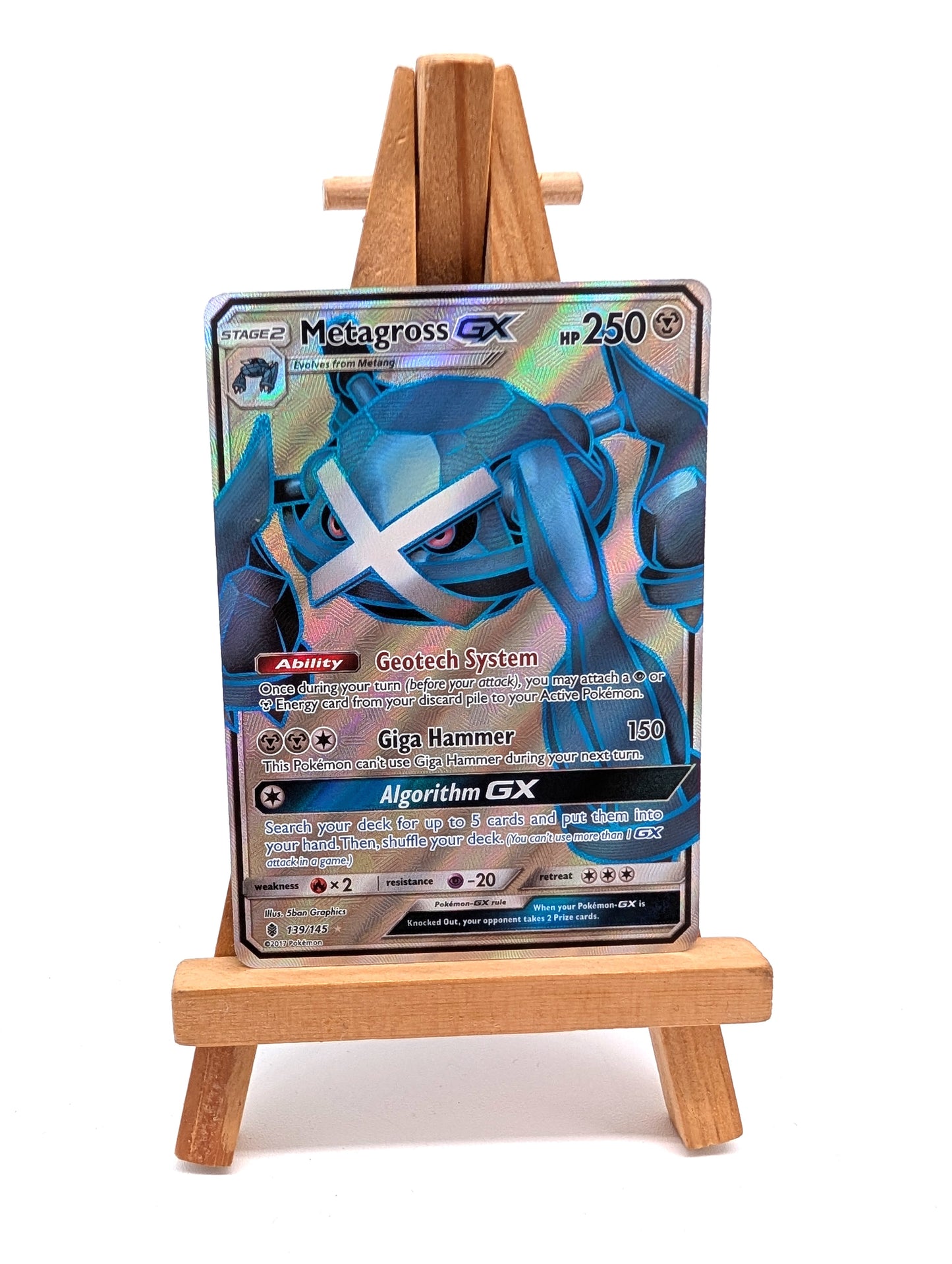 Pokémon TCG Metagross GX Guardians Rising Holo Card 139/145 Full Art Ultra Rare