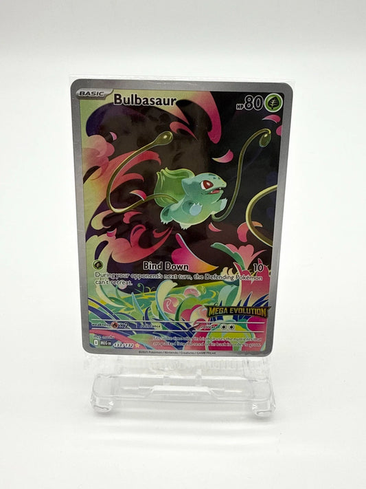Bulbasaur (Mega Evolution Stamped) 133/132 Mega Evolution Box Topper - SEALED