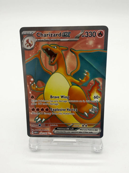Charizard ex 183/165 151 Pokemon Card Scarlet & Violet Full Art Rare Holo NM