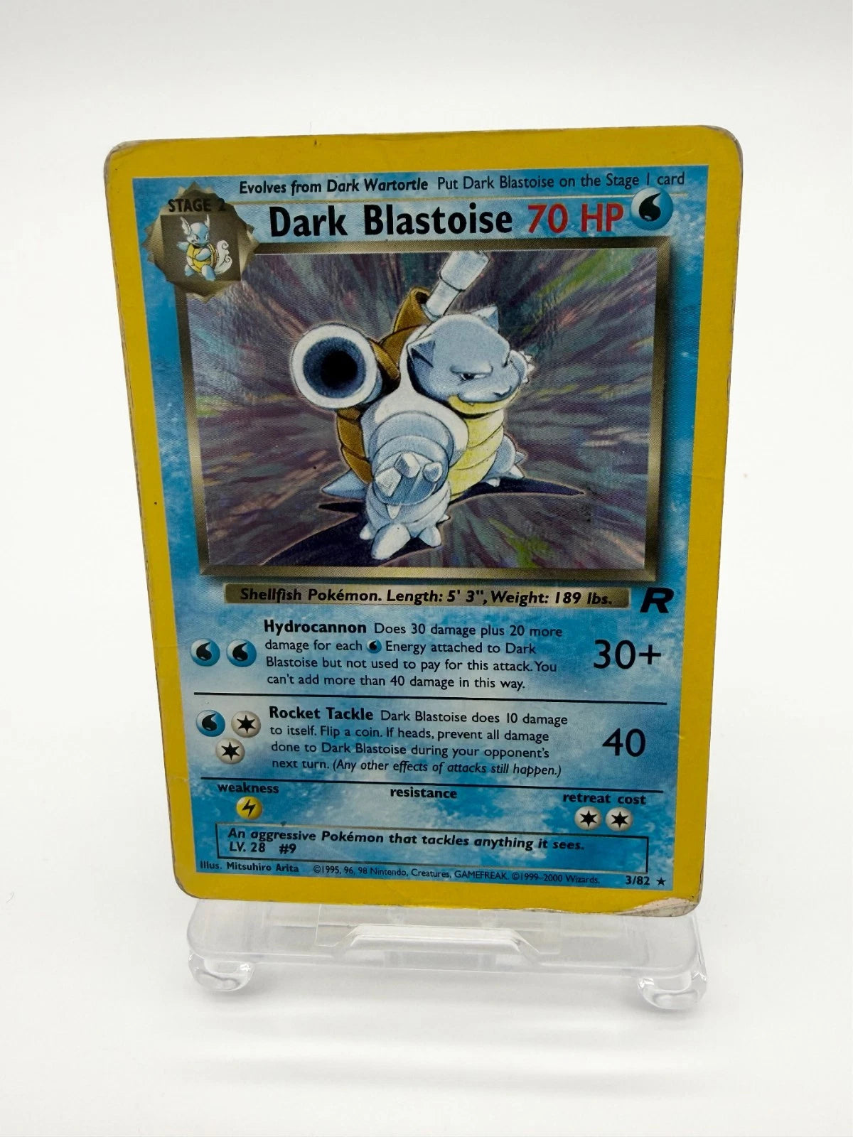 Pokémon TCG Dark Blastoise Holo Card 3/82 Team Rocket Series HP