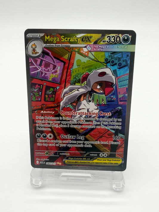 Mega Scrafty ex 285/217 - Ascended Heroes Special Illustration Rare - NM/M