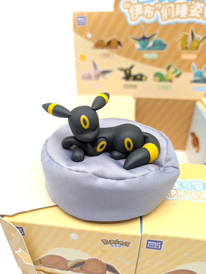 New And Sealed Blind box Eevee Evolutions Sleeping With Bean Bag
