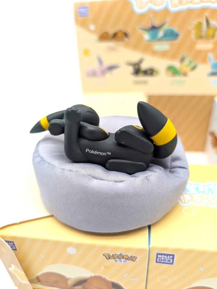 New And Sealed Blind box Eevee Evolutions Sleeping With Bean Bag