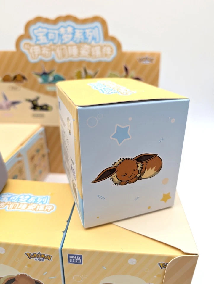 New And Sealed Blind box Eevee Evolutions Sleeping With Bean Bag
