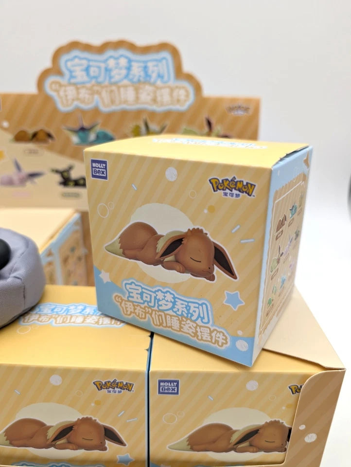 New And Sealed Blind box Eevee Evolutions Sleeping With Bean Bag
