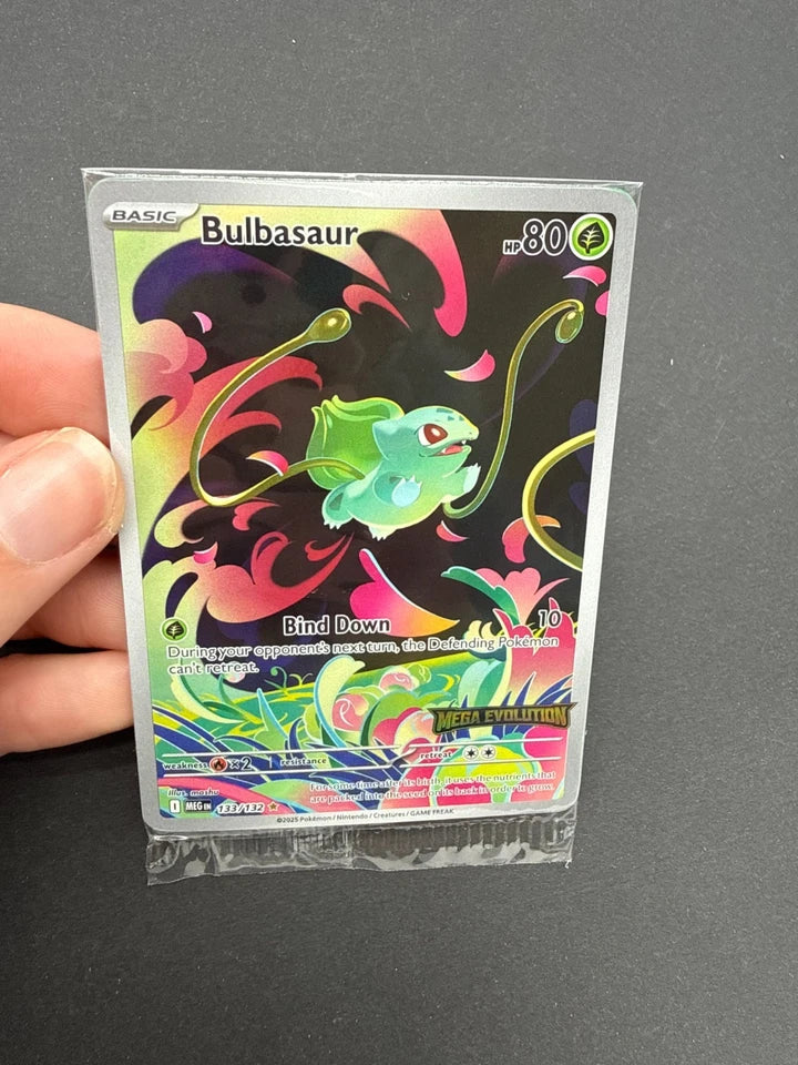 Bulbasaur (Mega Evolution Stamped) 133/132 Mega Evolution Box Topper - SEALED