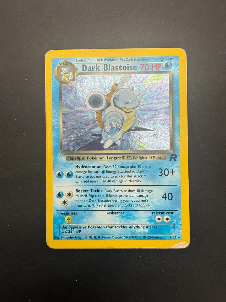 Pokémon TCG Dark Blastoise Holo Card 3/82 Team Rocket Series HP